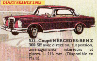 <a href='../files/catalogue/Dinky France/533/1963533.jpg' target='dimg'>Dinky France 1963 533  Mercedes Benz 300 SE</a>